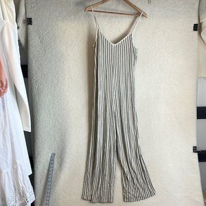 O’Neill Jumpsuit Womens Small Linen Blend Striped Sleeveless